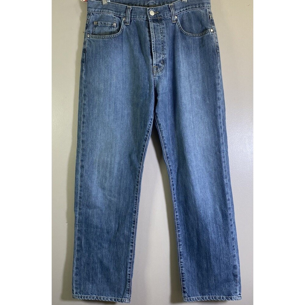 Lacoste Jeans Mens 44 Blue Bootcut Denim 32x32 Cotton